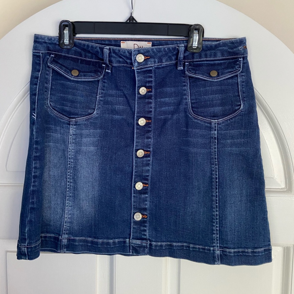 Dittos Button-up Jean Skirt